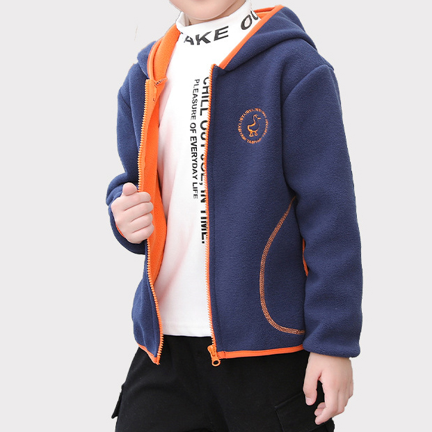 【2Y-13Y】Kids Casual Polar Fleece Hooded Jacket - 31116