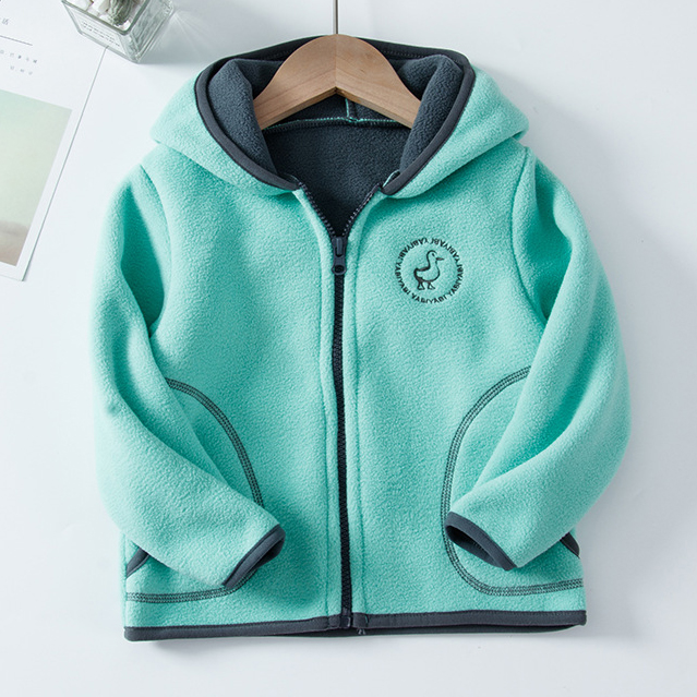 【2Y-13Y】Kids Casual Polar Fleece Hooded Jacket - 31116