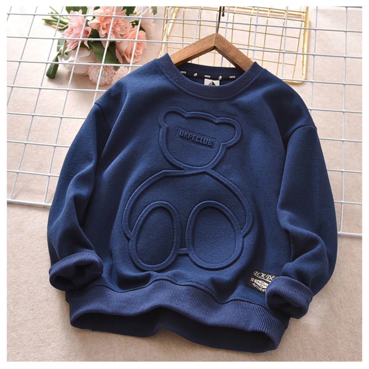 【12M-13Y】Kids Casual Cute Bear Pattern Round Neck Long Sleeve Sweatshirt - 4109 【12M-13Y】Kids Casual Cute Bear Pattern Round Neck Long Sleeve Sweatshirt - 4109