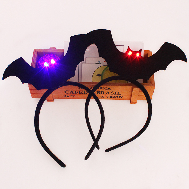 Kids Halloween LED Luminous Bat Hair Band