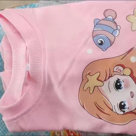【18M-11Y】2-piece Girls Cute Mermaid Print Sweatshirt And Pants Set - 34287