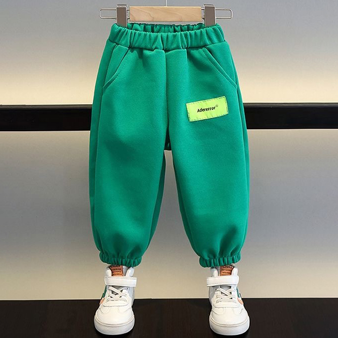 【12M-8Y】2-piece Boys Casual Scarf Bear Embroidered Hooded Sweatshirt And Pants Set