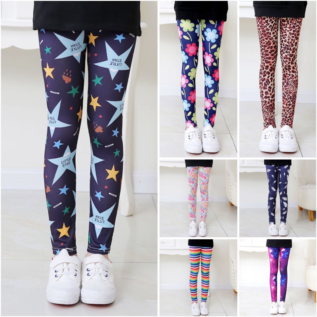 【12M-9Y】Girls Fashion Print Leggings