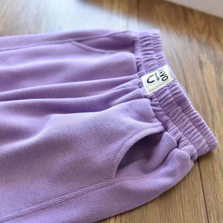【18M-6Y】Kids Casual Solid Color Sweatpants Comfortable Pants 【18M-6Y】Kids Casual Solid Color Sweatpants Comfortable Pants