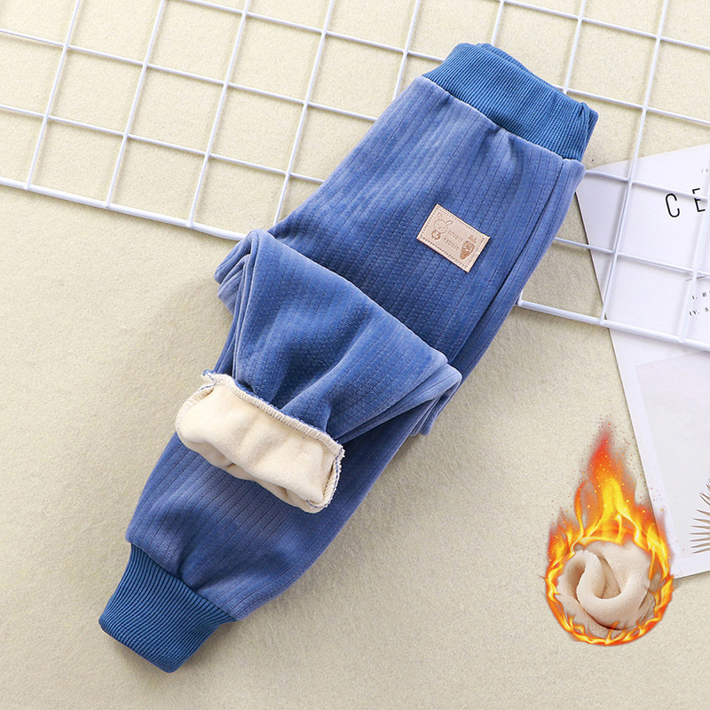 【12M-7Y】Kids Casual Fleece Thick Pants 【12M-7Y】Kids Casual Fleece Thick Pants