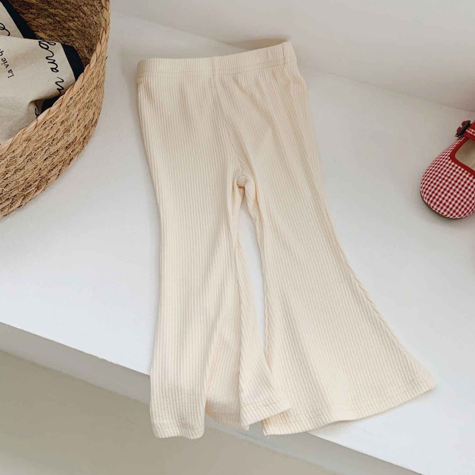 【18M-10Y】Girls Fashionable Solid Color Flared Pants 【18M-10Y】Girls Fashionable Solid Color Flared Pants