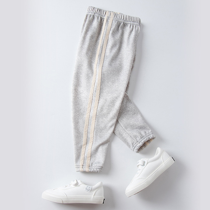 【2Y-13Y】Boys And Girls Fashion Casual Webbing Fleece Pants 【2Y-13Y】Boys And Girls Fashion Casual Webbing Fleece Pants