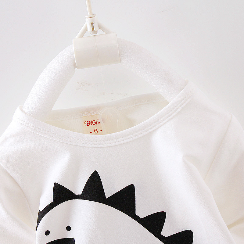 【12M-4Y】3-piece Boys Casual Dinosaur Print T-shirt & Hoodie & Pants Set