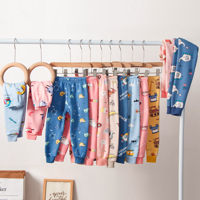 【18M-13Y】Kids Casual Cartoon Print Fleece Pants