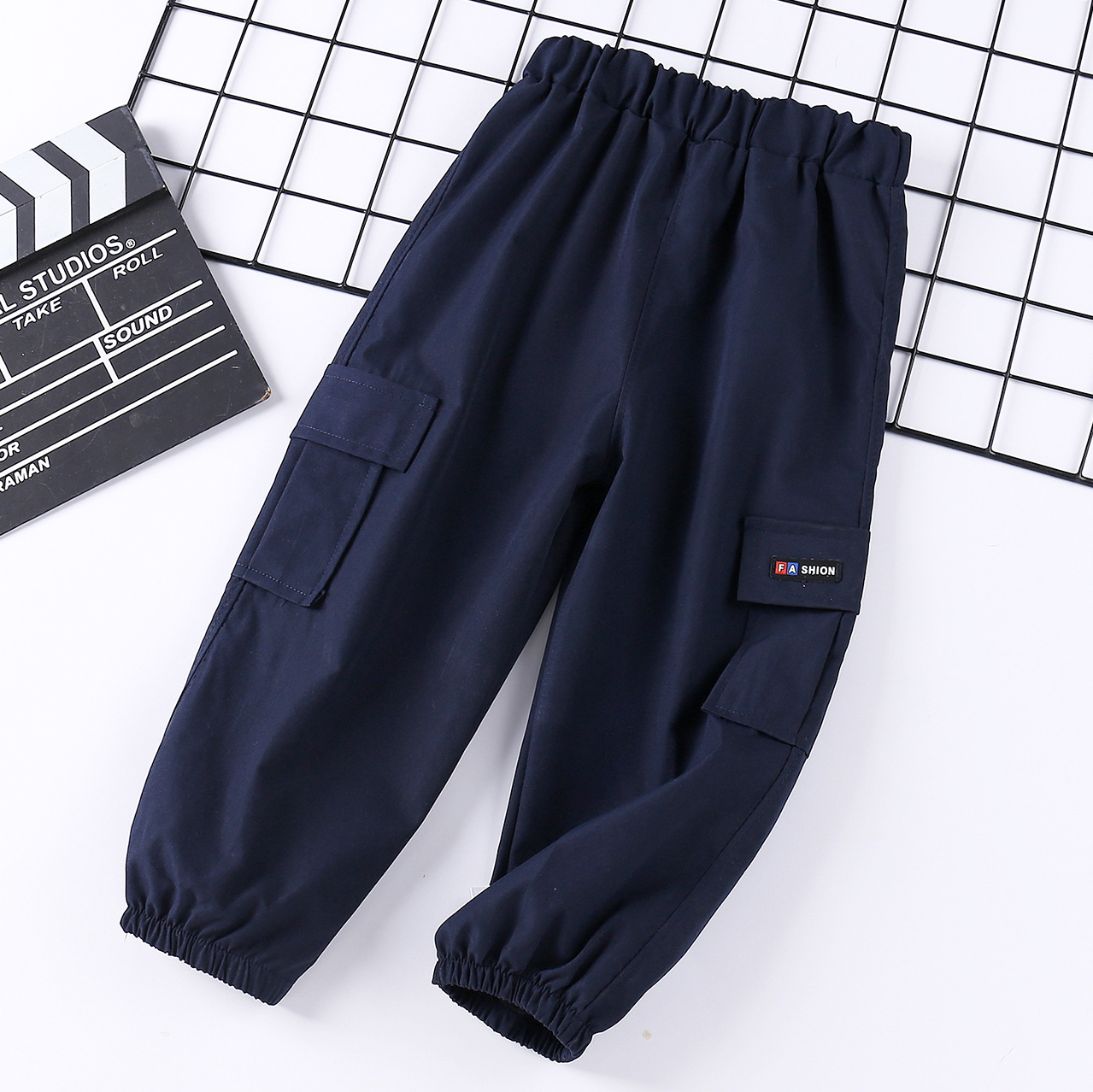 【12M-10Y】Boys Casual Solid Color Pocket Pants