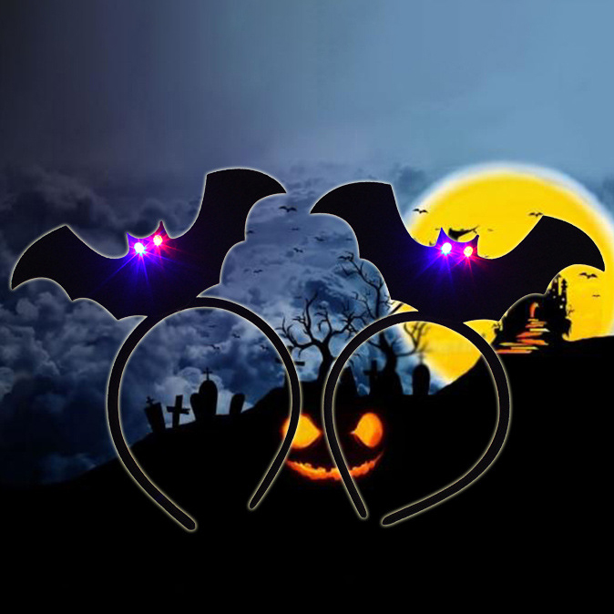 Kids Halloween LED Luminous Bat Hair Band Kids Halloween LED Luminous Bat Hair Band