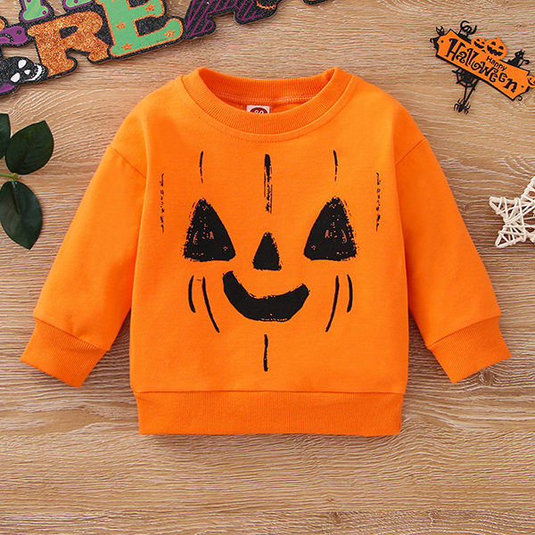 【12M-5Y】Unisex Cute Halloween Print Sweatshirt