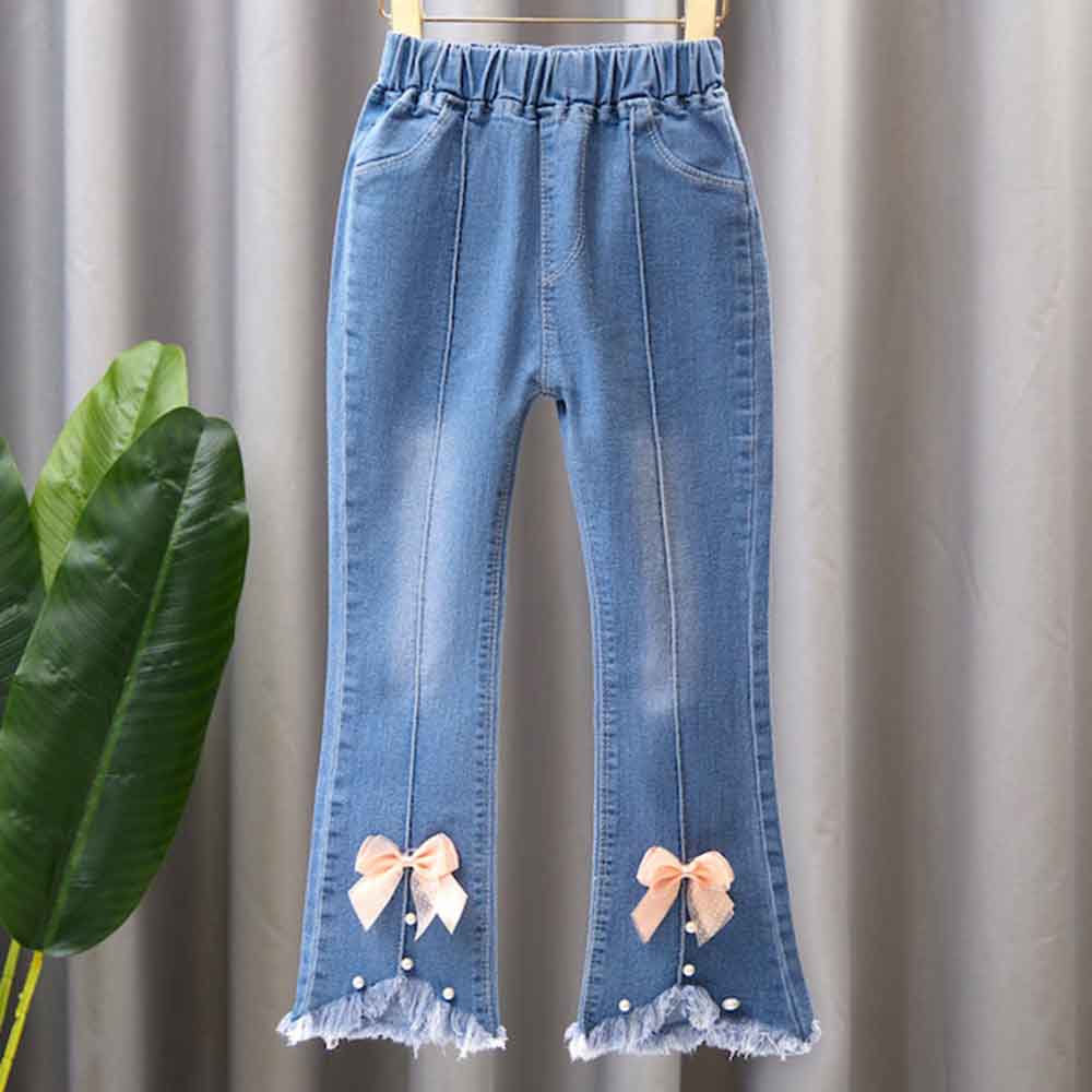 【2Y-9Y】Girl Fashion Blue Jeans 【2Y-9Y】Girl Fashion Blue Jeans