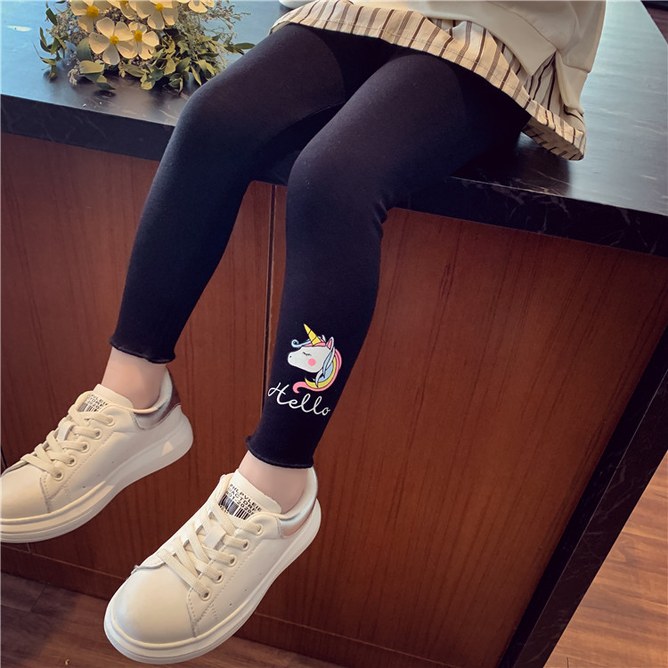 【18M-7Y】Girls Multicolor Unicorn Print Leggings
